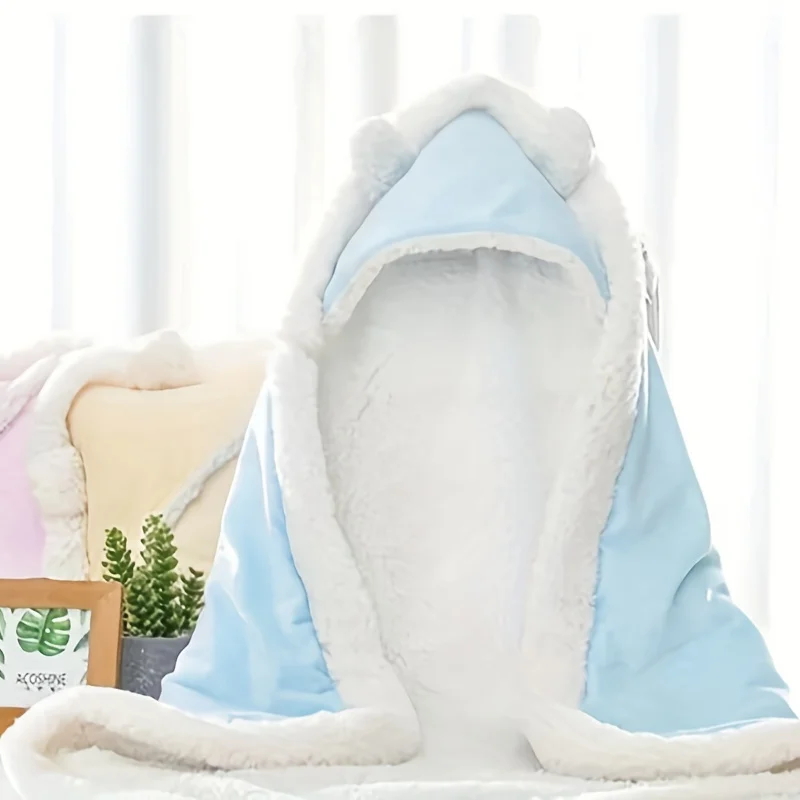 Warm Velvet Fleece Baby Blanket & Swaddling Newborn Soft Fleece Blanket Solid Bedding Set Cotton Quilt Swaddle Wrap