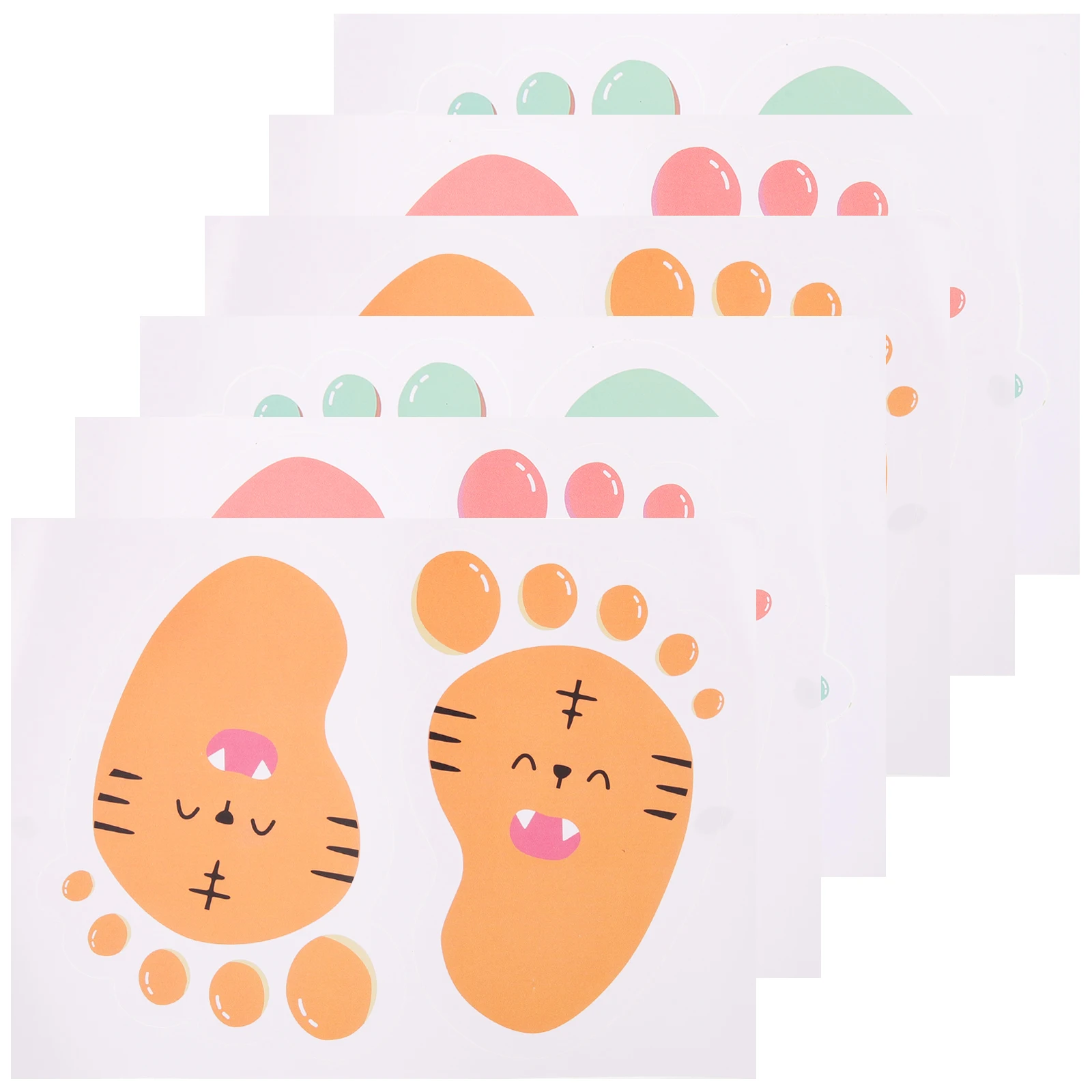 

30 Pairs Pvc Footprint Waterproof Adorable Decals Kindergarten Activity Decorations School Bedroom Pvc Decals
