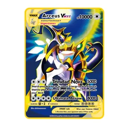 Arceus vmax pocket monster metal para niños, spray de kachu, dragon gold, edición limitada, 10000 puntos en inglés, lo último