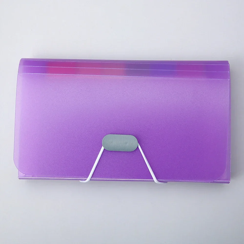 1 STÜCK 13 Zellen A6 Mini Lanyard Orgel Tasche Büro Datei Lagerung Candy Farbe Ticket Ordner Transparenter Ordner