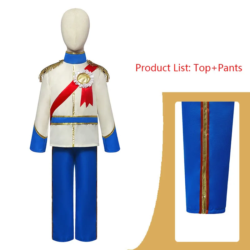 Карнавальный костюм принца на Хэллоуин, косплей, сине-белый костюм принца, сказки, ролевой костюм, хит продаж