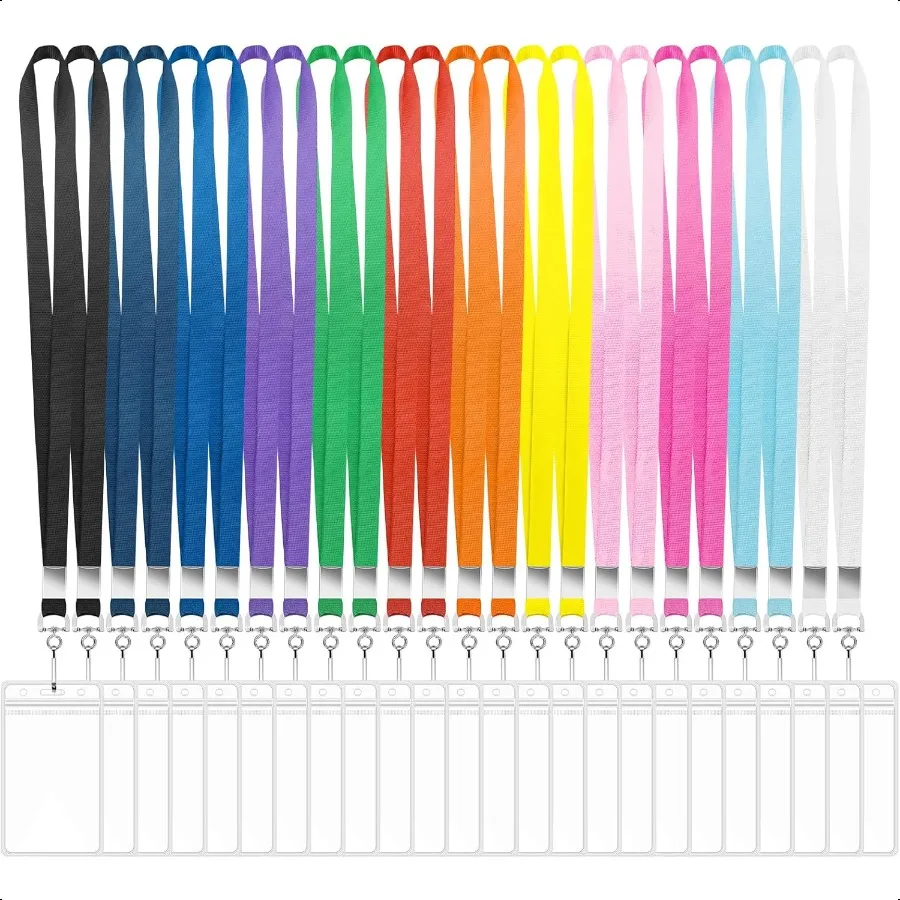 

24 Pack Lanyards for ID Badges Cruise Lanyard for Ship Cards with Waterproof ID Badge Holder Cruise entials 2025 12 Colors