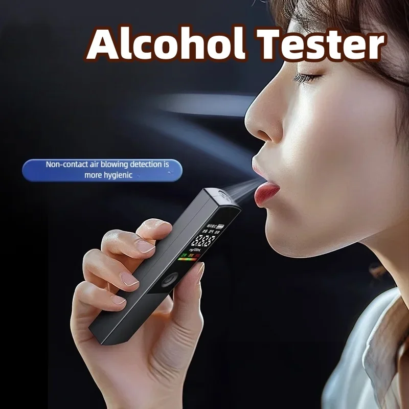 Portable Alcohol Detector Professional High Sensitivity Type-c Charging Breathalyzer Drunk Driving Car Electronic