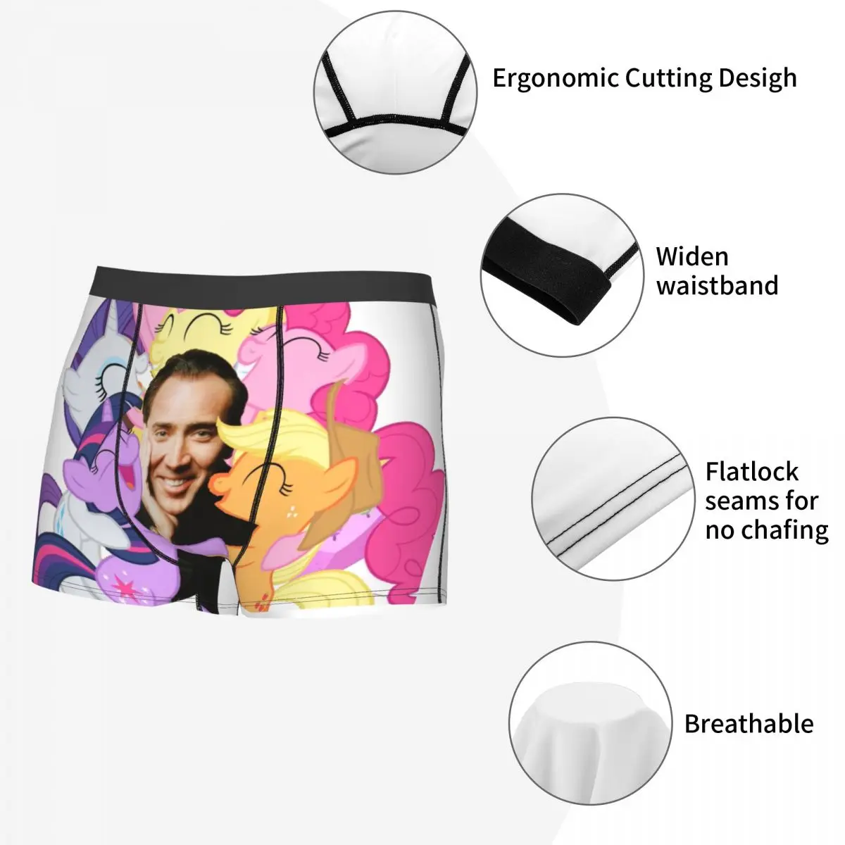 Custom Nicolas Cage Boxer Shorts For Homme 3D Printed Male Nic And His Girls Underwear Panties Briefs Breathbale Underpants