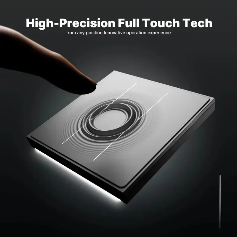 MOES WiFi Touch Switch Skin‑Feel Glass Vibration Air‑Touch Scene Power‑Off Memory Backlight Neutral Wire Required