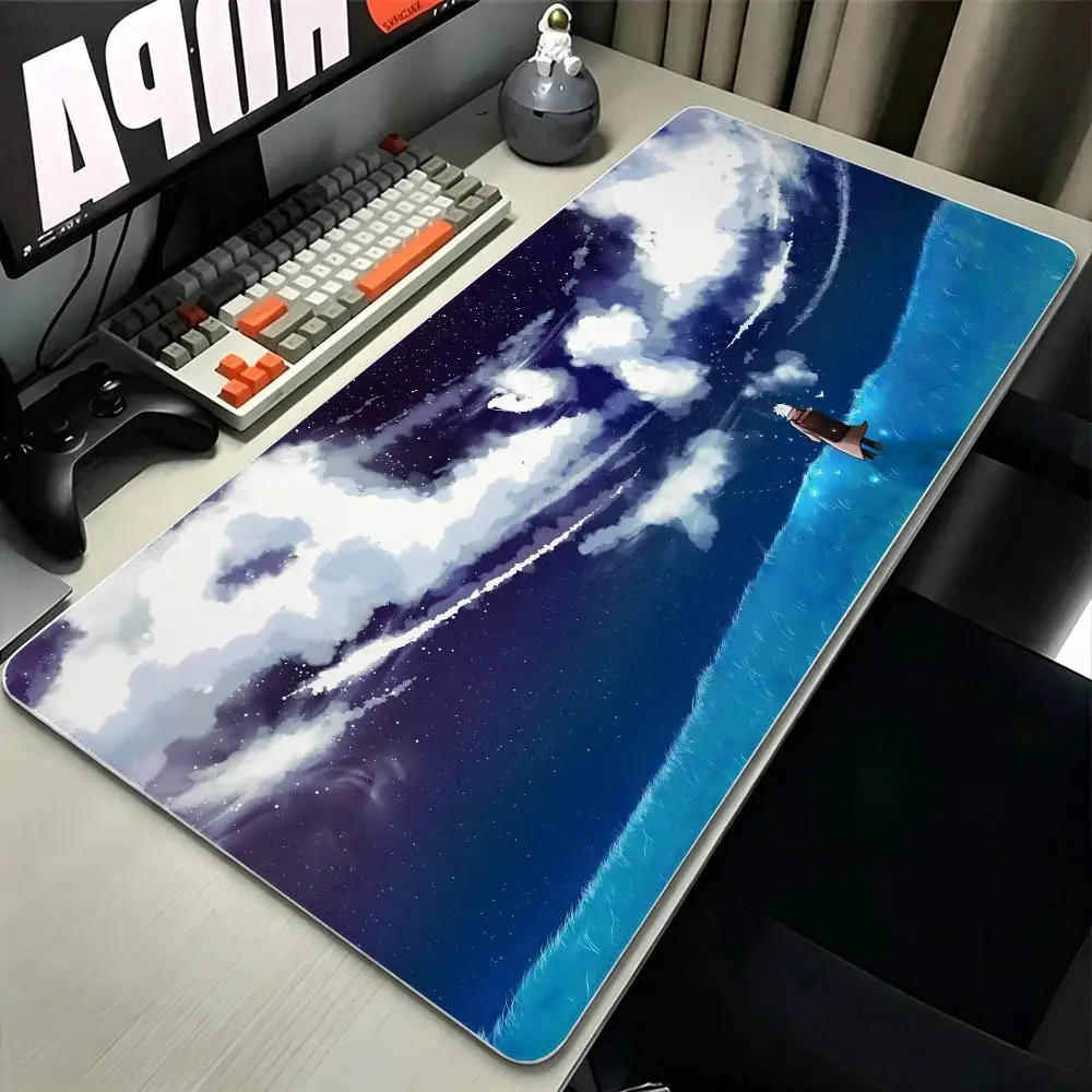 anime Mushishi Mouse Pad MousePad Stitched Edge Gaming Anti‑Slip Rubber Base Waterproof Desk Mat For Office Laptop PC - view 3
