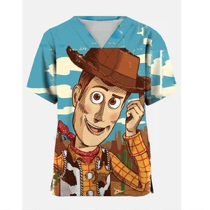 أكمام قصيرة على شكل حرف V أعلى ممرضة ، ملابس ممرضة نسائية ، ملابس عمل تجميل ومصفف شعر ، قصة لعبة 4 ، فني طبي أفضل 10 ملابس فني تمريض مبيعا - رقم 6