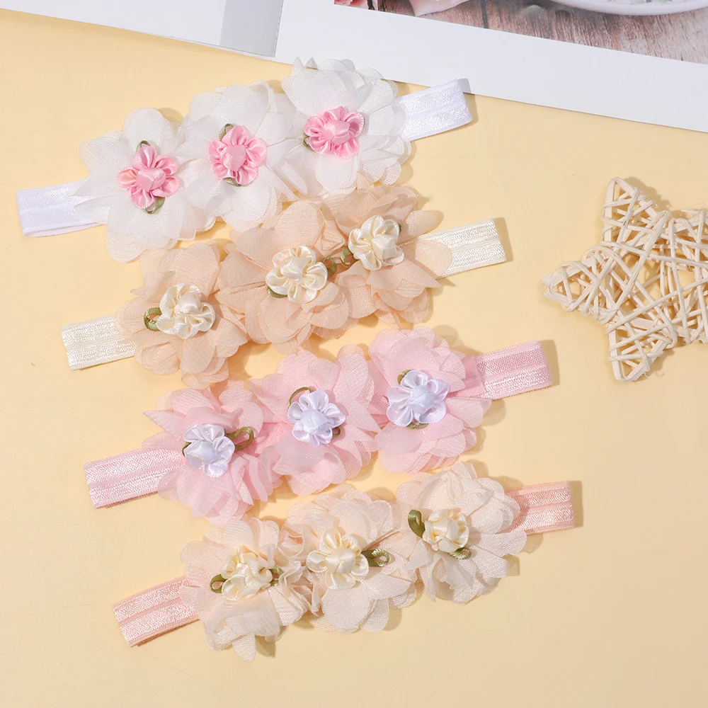 Newborn Lace Flower Headband for Girl Children Elastic Hair Bands Baby Hairband Soft Toddler Headwear Cute Hair Accessories Gift