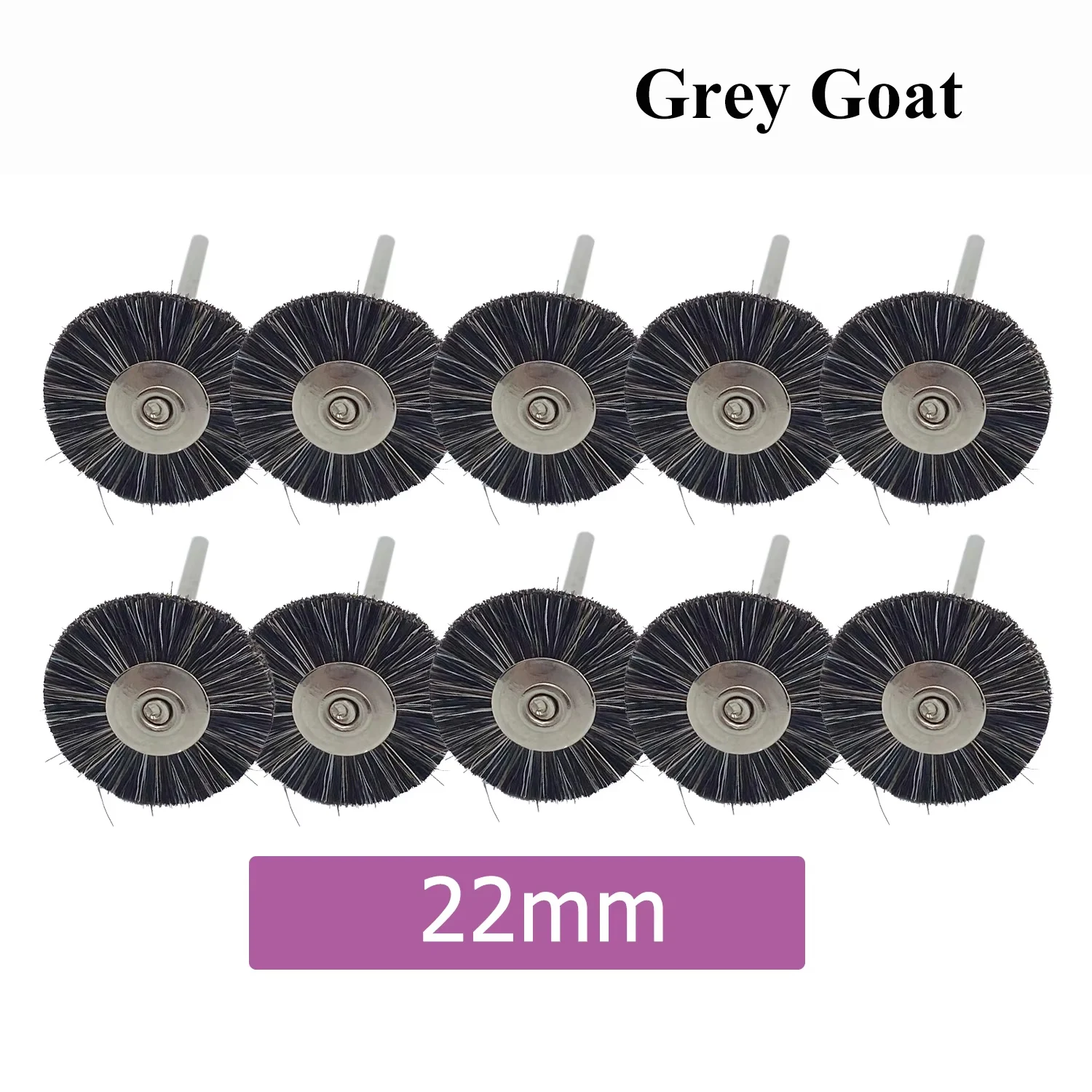 10 Teile/beutel Dental Odontologia Polieren Pinsel Rad Dreh Werkzeuge 2,35mm HP Schaft Wolle Ziege Baumwolle Schwarz Buff Zahnmedizin Laborator