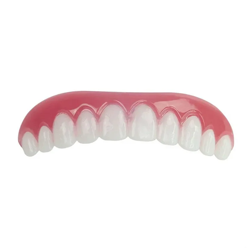 Juego de dientes blancos de simulación de silicona en la fila, juego de dentaduras, carillas flexibles, herramientas de pasta de ajuste perfecto, 29, 1 unidad