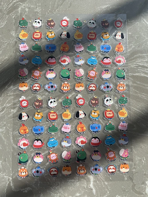 Mini Pvc Kawaii Pattern Poster Goods Stickers Nail Art Diy Water Bottle Box Mirror Loptop Desk Friend Game Props Stickers Gifts view 4