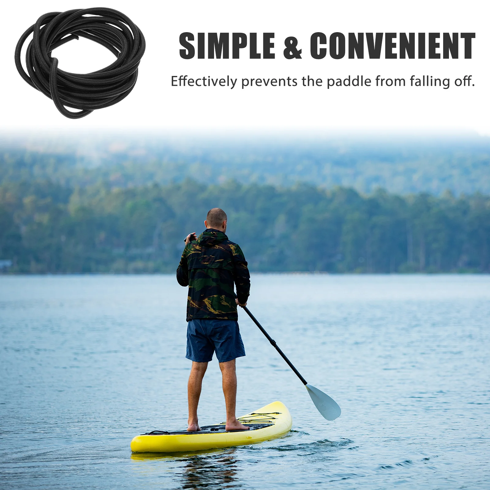 

Nylon Paddle Leash for Inflatable Kayaks Anti Lost Rope Adjustable Length Paddle Carrier Strap Nylon Leash Surfboard Strap