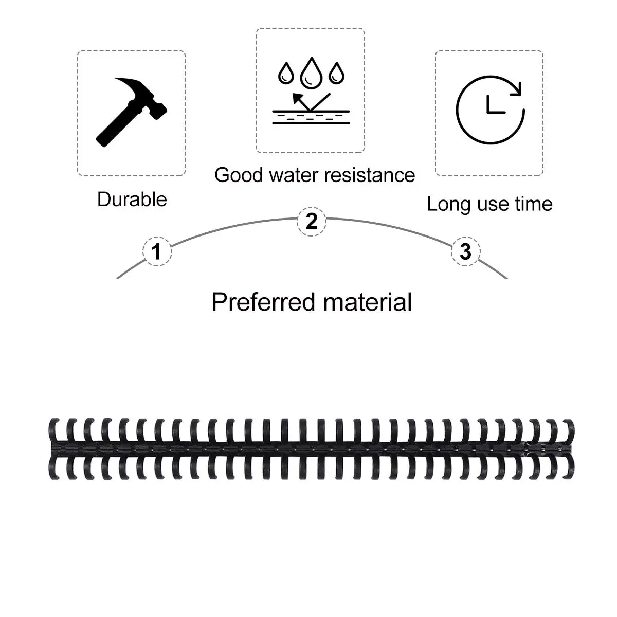 

10 Pcs Loose-leaf Buckle Binding Ring The Notebook Recyclable Open Rings Office Supplies Coil Clip Plastic Hole Clips