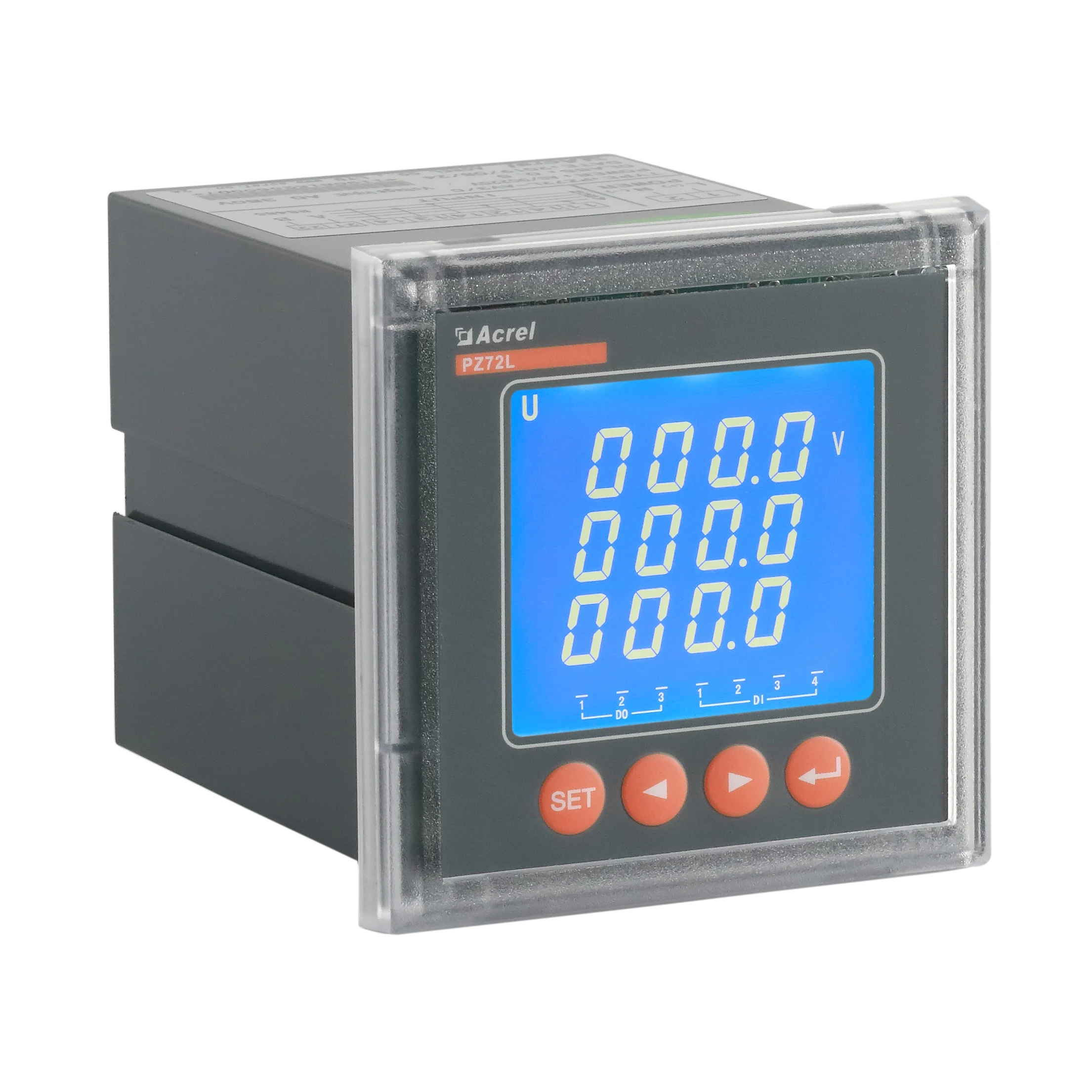 Acrel LCD display three phase intelligent AC voltage detection instrument PZ72L-AV3 with 2DI/2DO and RS485 communication