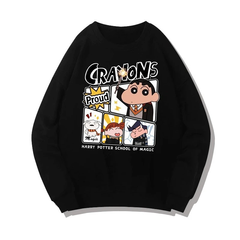 

Новая осенне-зимняя толстовка с круглым вырезом с принтом Crayon Shin 2025 — это модная одежда для пар, подходящая для мужчин и женщин.