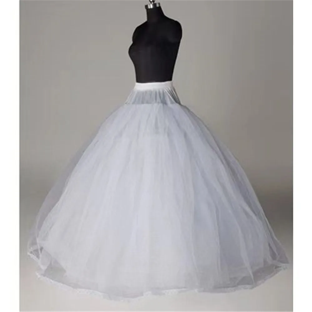 4/6/8 Layers Tulle Petticoat Wedding Accessories Chemise Without Hoops For A Line Wedding Dress Wide Puffy Underskirt