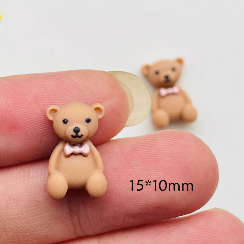 20 Pcs New Cute Mini Kawaii Cartoon Butterfly Junction Bear Resin Scrapbook Diy Manicure Wedding Hairpin Accessories Craft