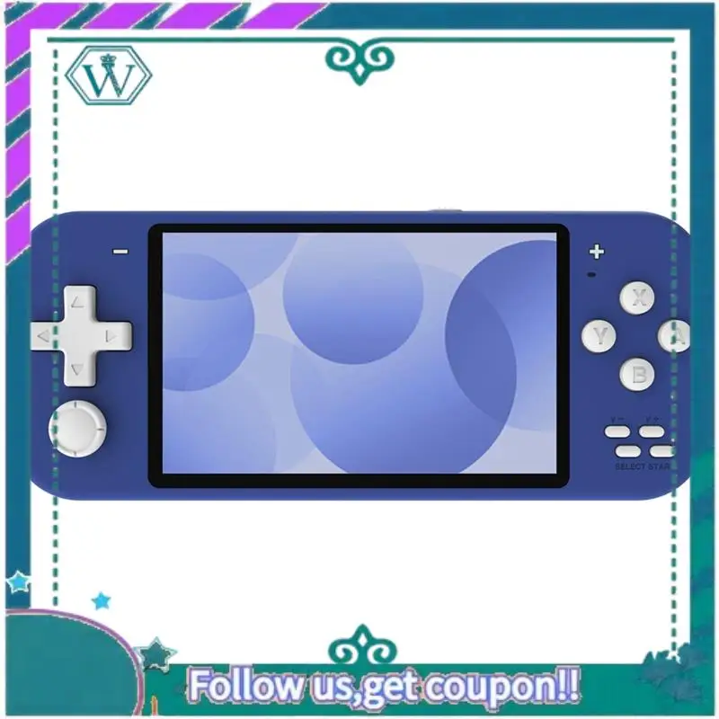 

X20 Mini Arcade Gaming Console 4.3 Inch HD Screen Portable Console 8GB Mini Game Machine Durable Blue