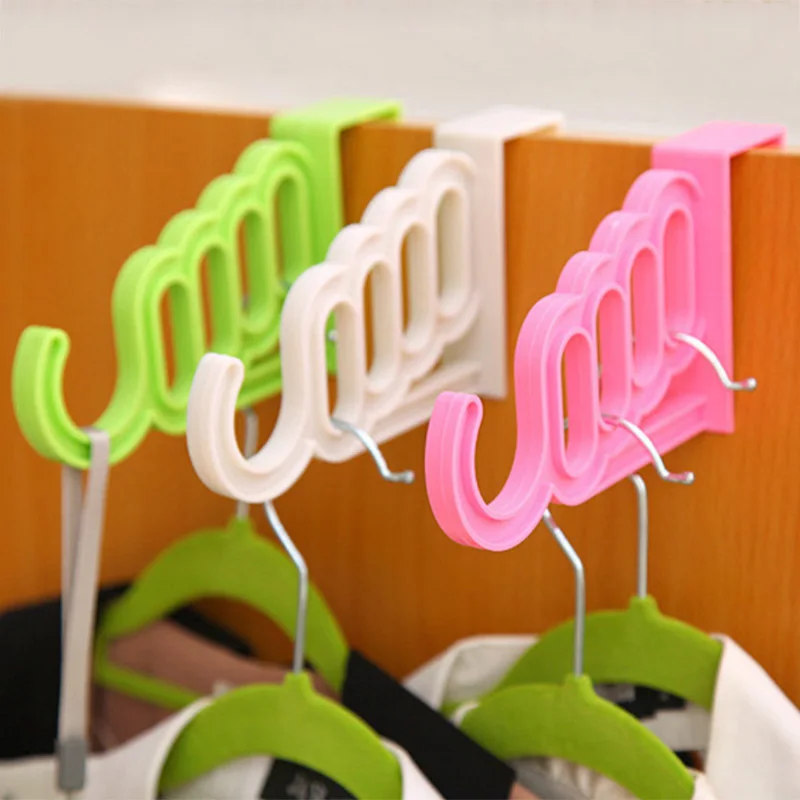 4pcs/set Multi-function Clothes Hooks Household Bedroom Door Clothes Hanger Drying Rack Bathroom Door Towel Storage Holder