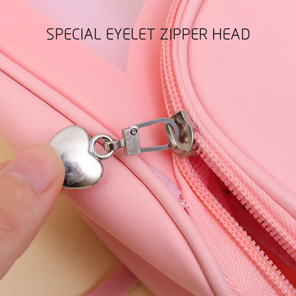 5/1PCS Zippers Puller Head Heart Shape Detachable Metal Zipper Slider Repair Kits for Bags Backpack Coat Sewing Zipper Pull Tab