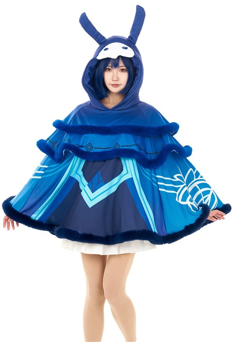 Vivi-เกม Cos Genshin Impact Abyss Mage น่ารักเสื้อคลุม Windproof และ Warm Cape เสื้อผ้าวันฮาโลวีนบทบาทเล่นชุดปาร์ตี้ใหม่