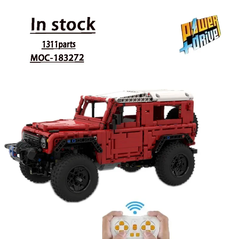 

MOC-183272 Red Transport Truck Splicing Assembly Building Block Model • 1311 Parts • MOC Creative Building Blocks Kids Toy Gift