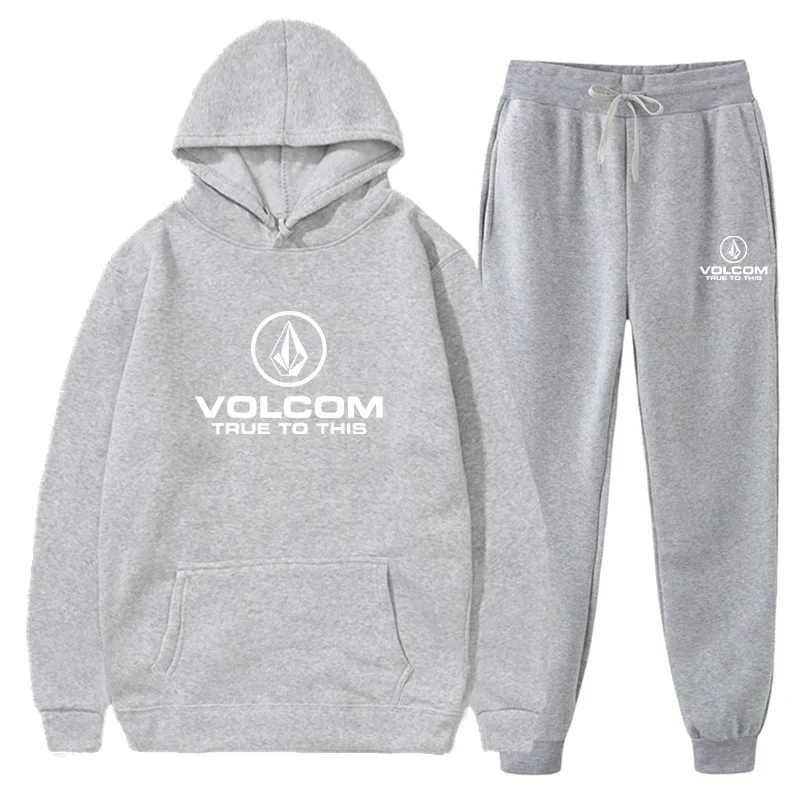 Autumn and winter new outdoor men's jogging set, a fashionable long-sleeved men's hooded sweatshirt and pants 2-piece set