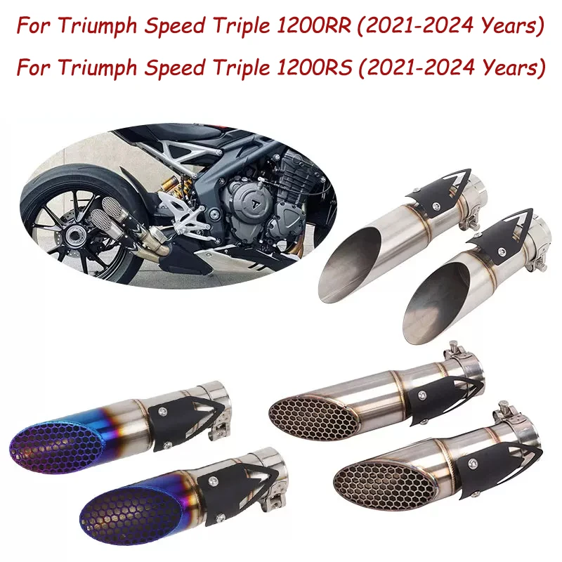 

Глушитель Slip-On для мотоциклов Triumph Speed Triple RS1200 1200RR 1200RS 2021-2024, выхлопная система