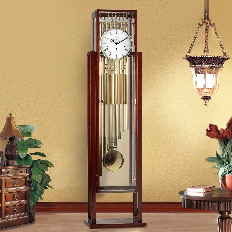 Mechanical clock Germany Helmler clockwork living room hedgehog red sandalwood Chinese retro simple American