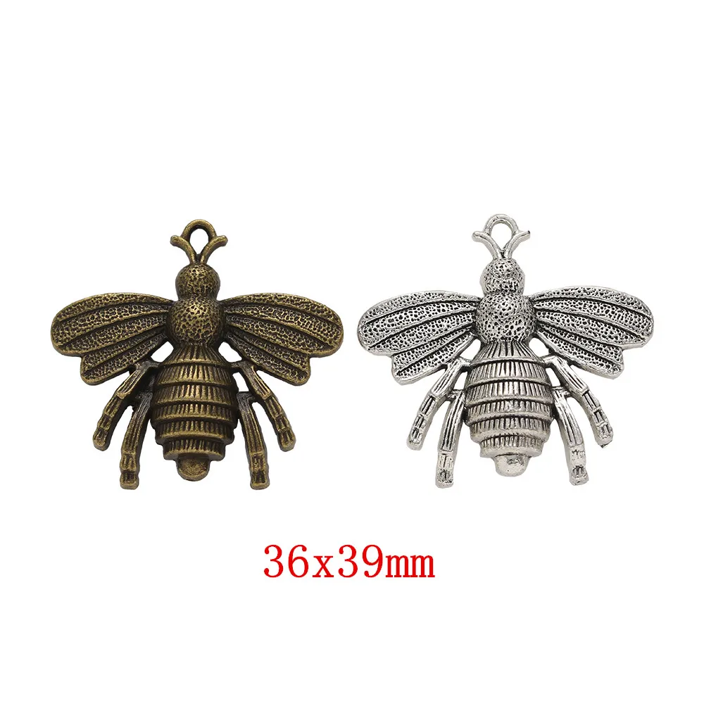 7pieces (honeybee) vintage zinc alloy charm metal pendant DIY jewelry discovery making accessories 187