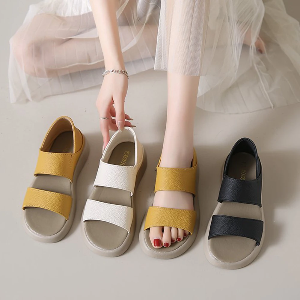 

Fashion Beach Shoes Women Sandals Lightweight Non-slip Round Toe Slippers For Women Summer Comfortable Sandals Platform Shoes