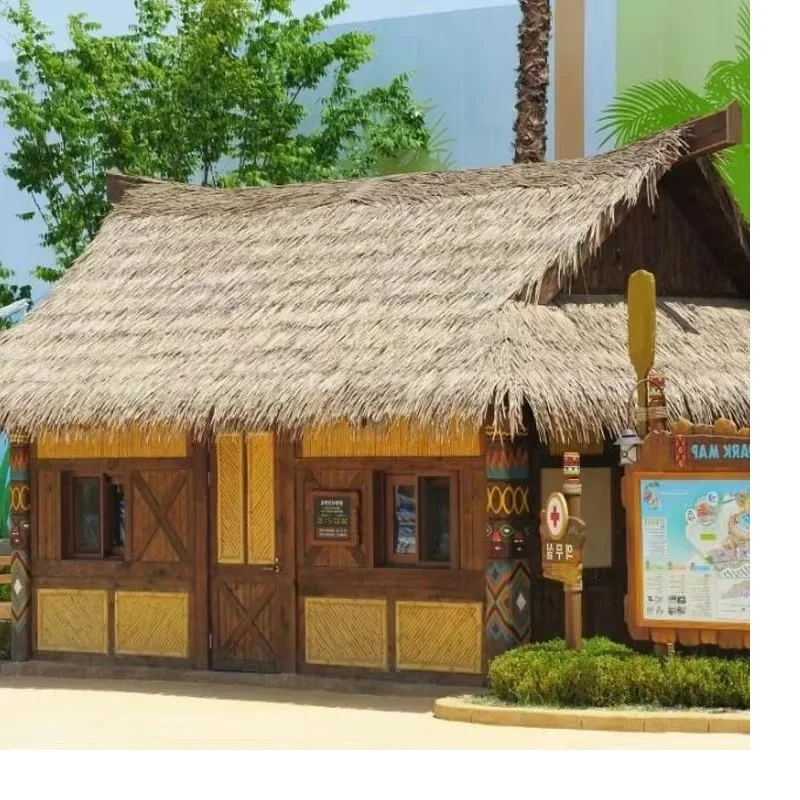 

Длина 10 м, мексиканская соломенная крыша, искусственный пластик, огнестойкая гребешка, имитация искусственной травы, садовые чехлы для патио, искусственные растения, крыша Тики