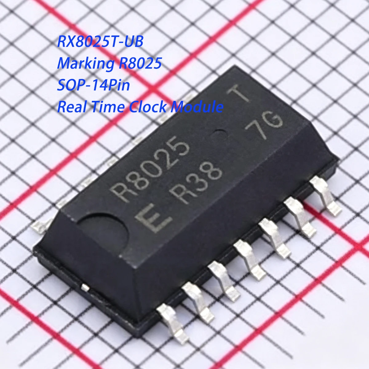 5PCS RX8025T-UB Marking R8025 SOP-14Pin I2C 1.2V to 5.5V 0.72uA 800nA 32.768kHz DTCXO NEWOriginal I2C-Bus Real-time Clock Module