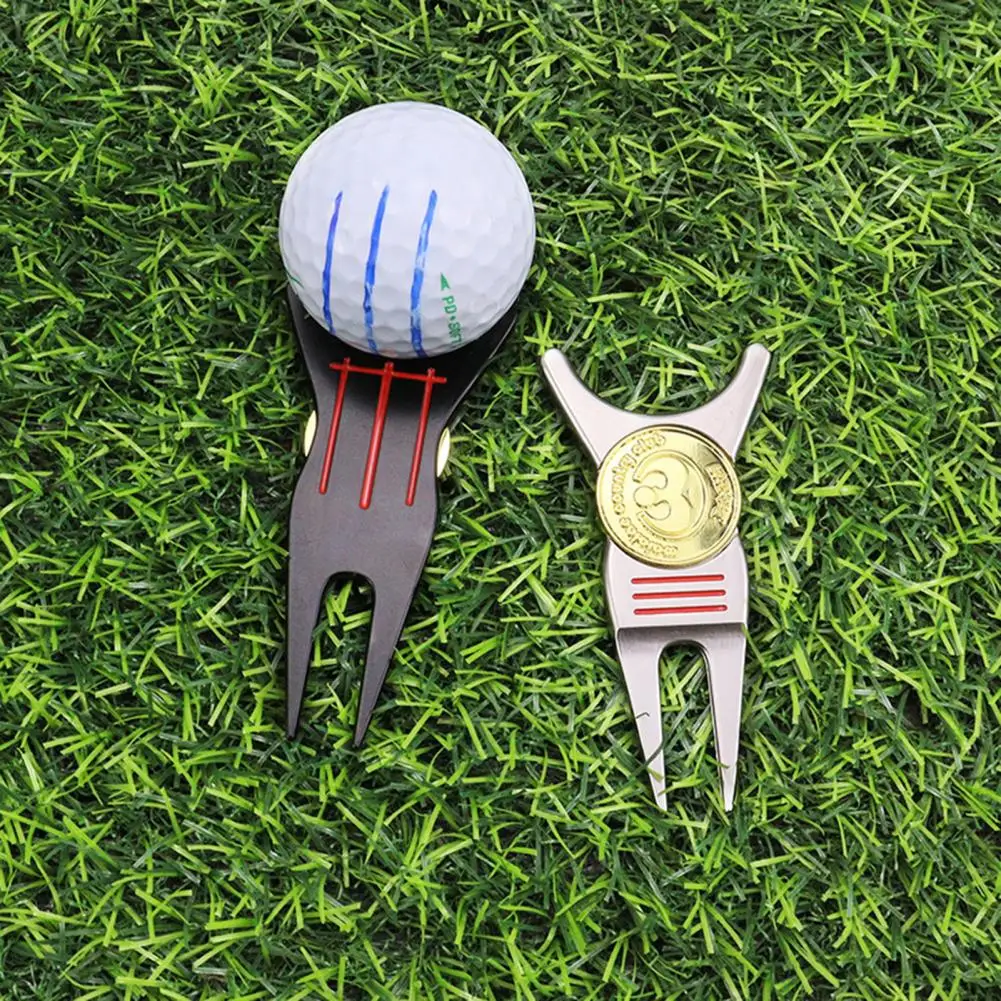 Divot Tool  Comfortable Grip   Golf Pitch Mark Golf Divot Repair Fork