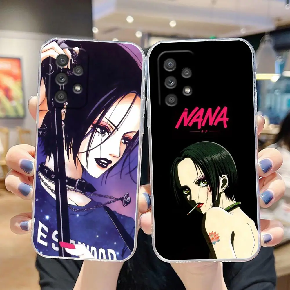 Clear Phone Case For Samsung A13 A20S A21S A22 A23 A24 A31 A32 A42 A50 A51 A52 A53 A71 4G 5G Case Nana Osaki on Purple Tie Dye