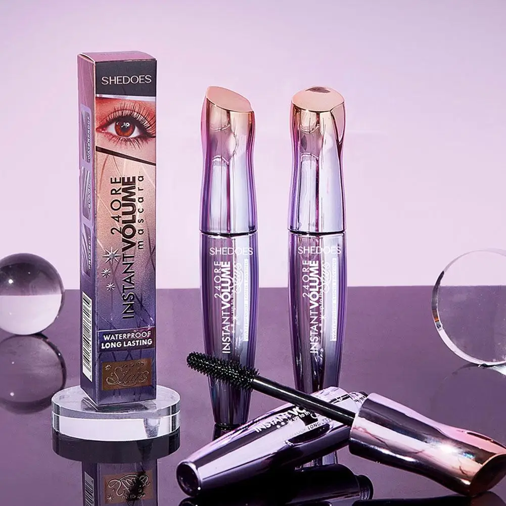 Rímel de volume instantâneo, 10ml, 24 horas, grosso, à prova d'água, longo, encaracolado, preto, crescimento de cílios, líquido, à prova de manchas, marca, maquiagem para os olhos