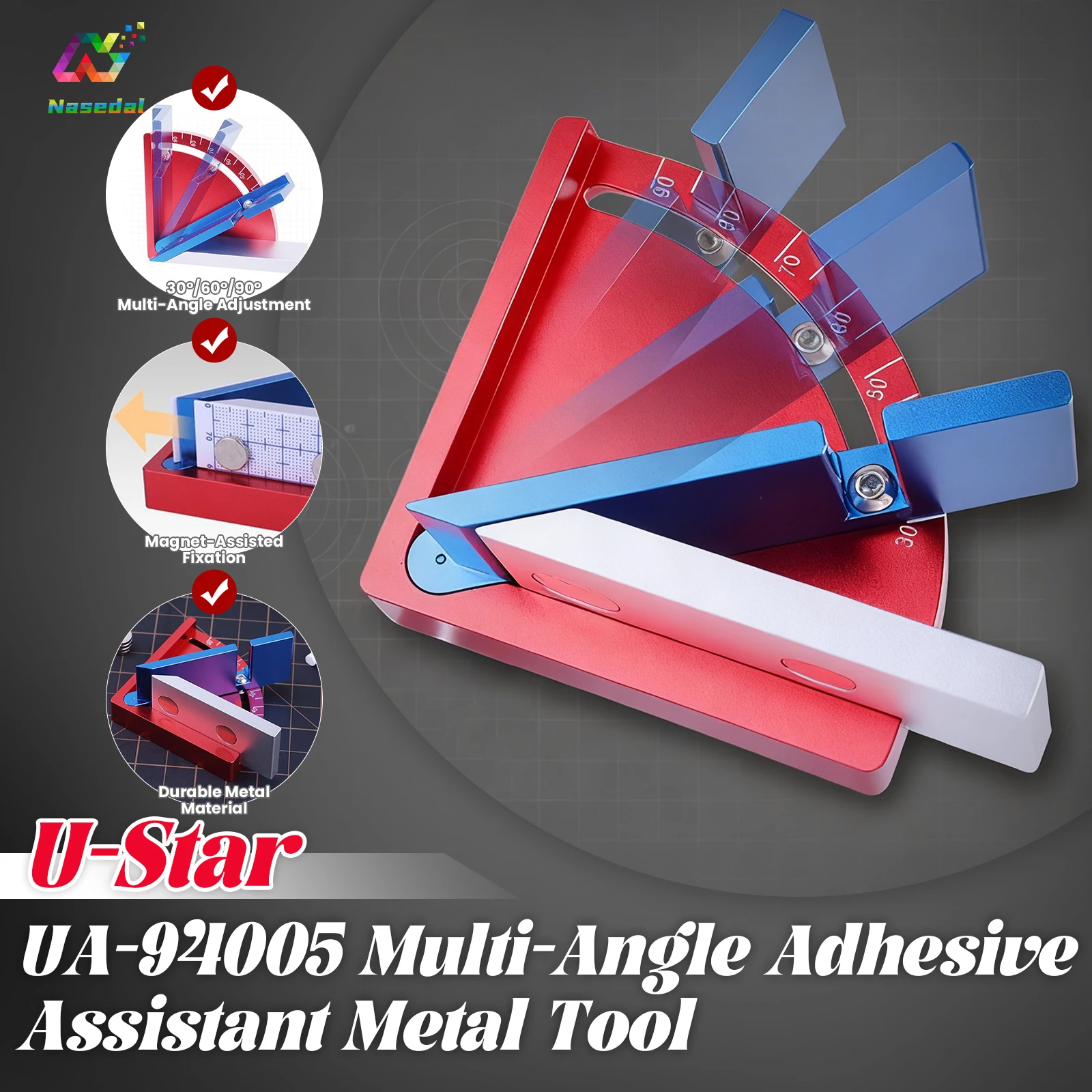 

U-Star UA-94005 Многоугольный регулируемый клей-помощник, металлический инструмент для модификации модели Gundam, клей-карандаш, инструмент «сделай сам»