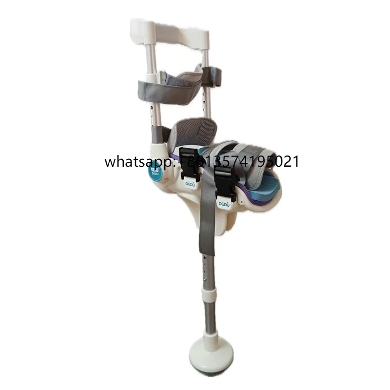 

Ankle Joint Fracture Support Ankle Injury Anti Slip and Stretchable Crutch No Hand Support Assisted Walking Aid Leg Crutch