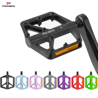 Double DU Bearing Ultralight Nylon Bike Pedals With Reflective Bright Strips MTB Road Bike Flat Pedals Bicycle Platform Pedals