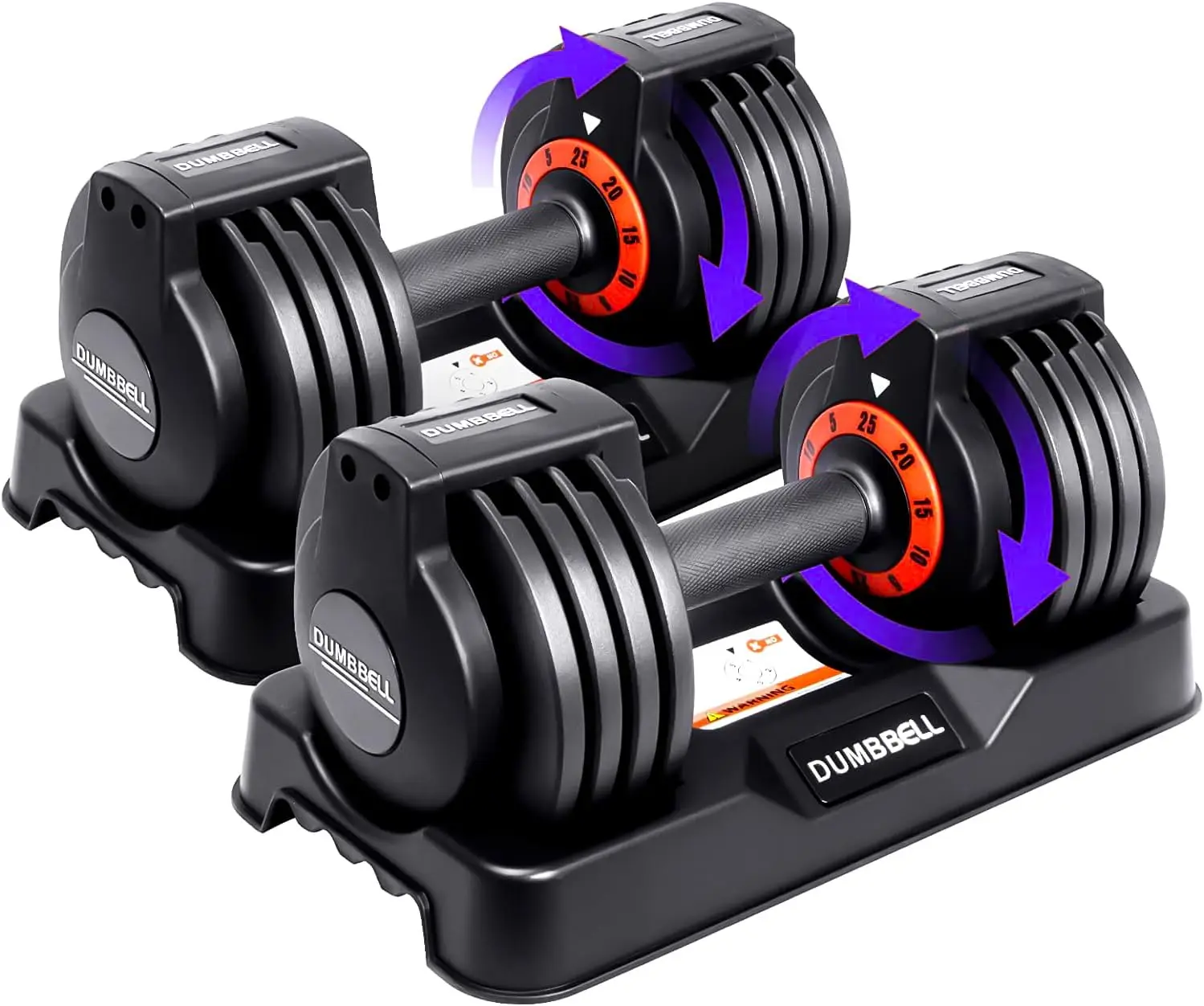 Adjustable Dumbbell Set, Dumbbell Adjustable Weight with Non-slip Quick Adjust Swivel Handle, Dumbbell Home Gym Fitness Equipmen