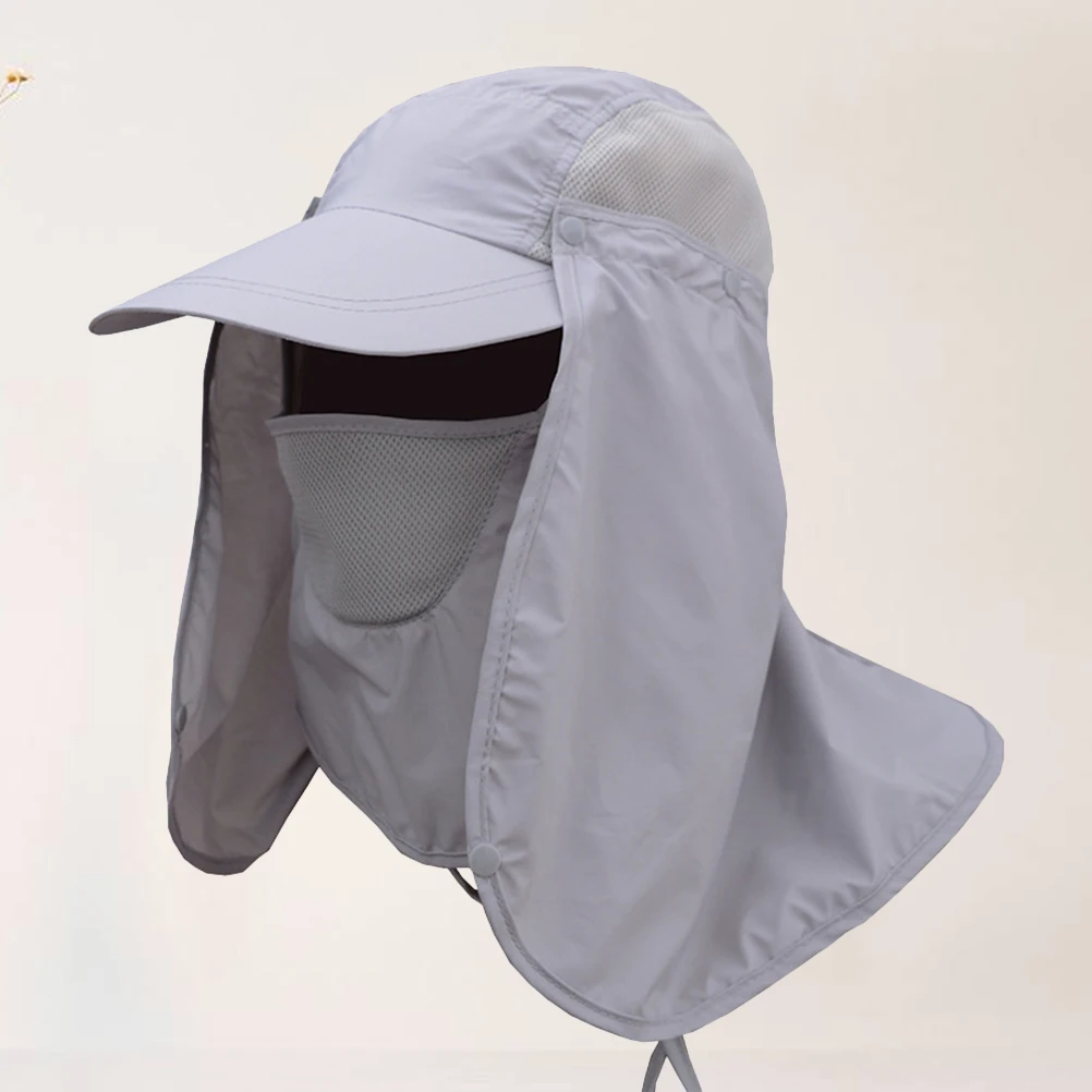 

Summer Sun Hat UV Protection Cap Outdoor Fishing Climbing Hiking Face Cover Lightweight Polyester Durable One Size Fits Most