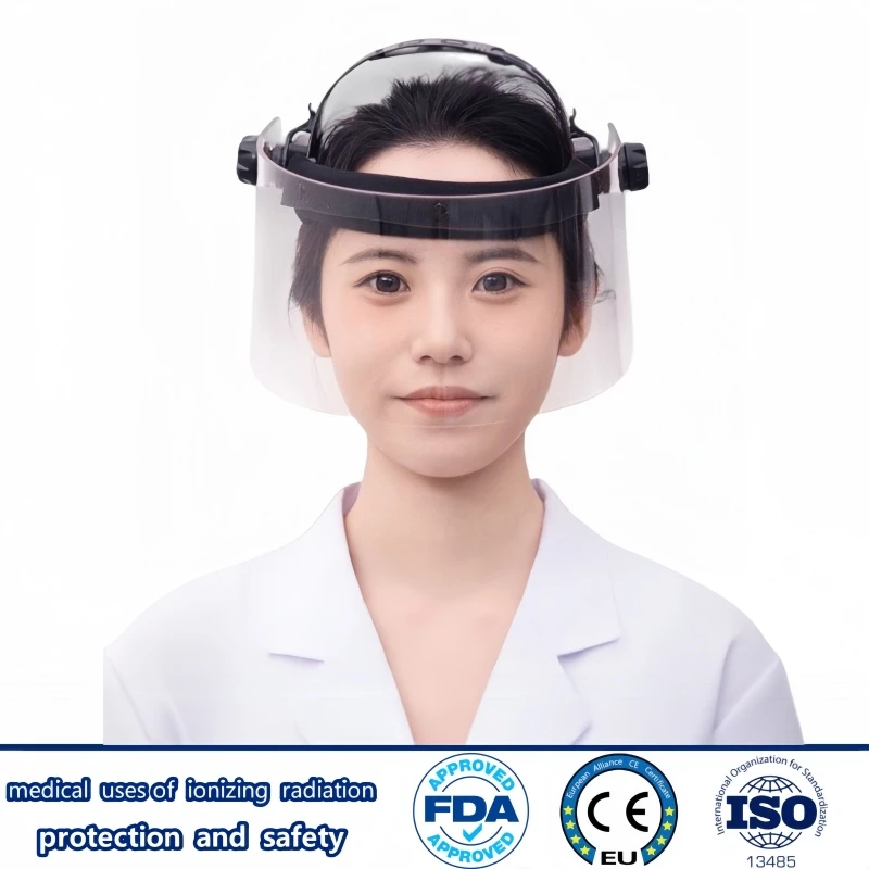 X-ray radiological protection 0.1mmpb lead glass face mask radioactive laboratory ionizing radiation protective face mask