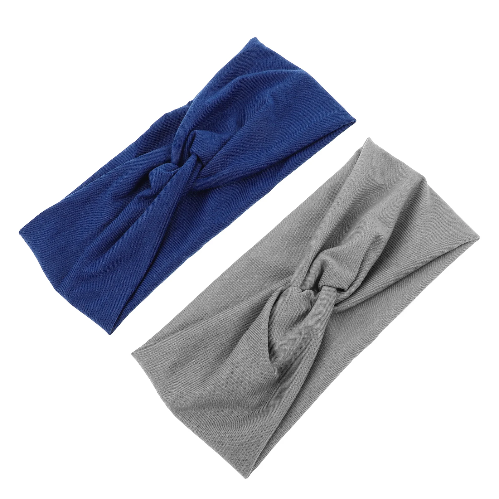 

2Pcs Wide Yoga Headband Women's Breathable Elastic Turban Headband Non-Slip Sport Bandana for Running Workout Gym Use