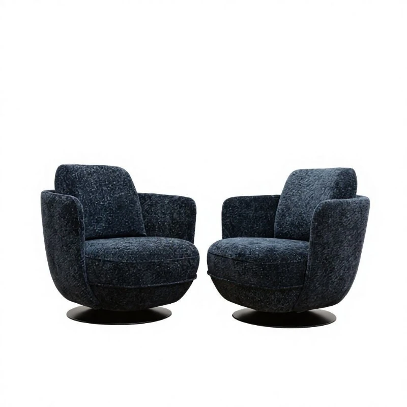 New Chenier fabric rotating reception sofa chair B & B hotel lobby leisure area single negotiation small sofa