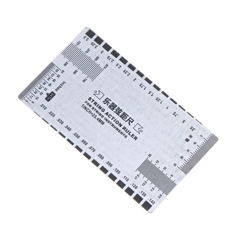 Stainless Steel String Ruler String Action Gauge Ruler Guitar Bass Instrument Repair Tool For Luthiers For Guitar Ukulele Bass