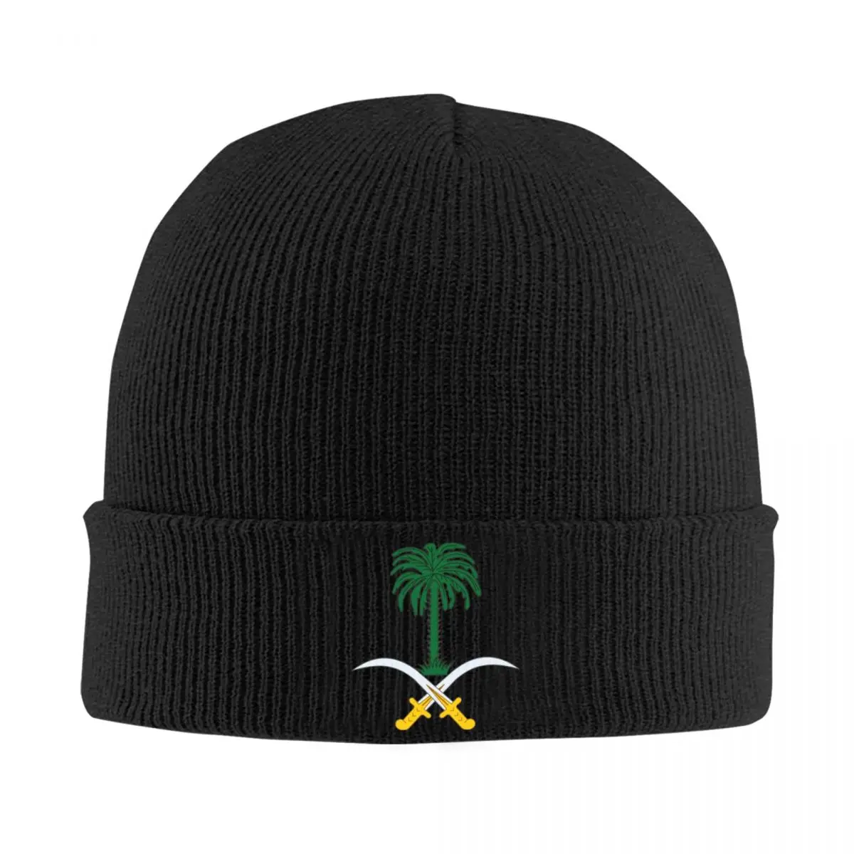 Emblem Of Saudi Arabia Knit Hat Beanies Autumn Winter Hats Warm Unisex Street Riyadh Caps for Men Women