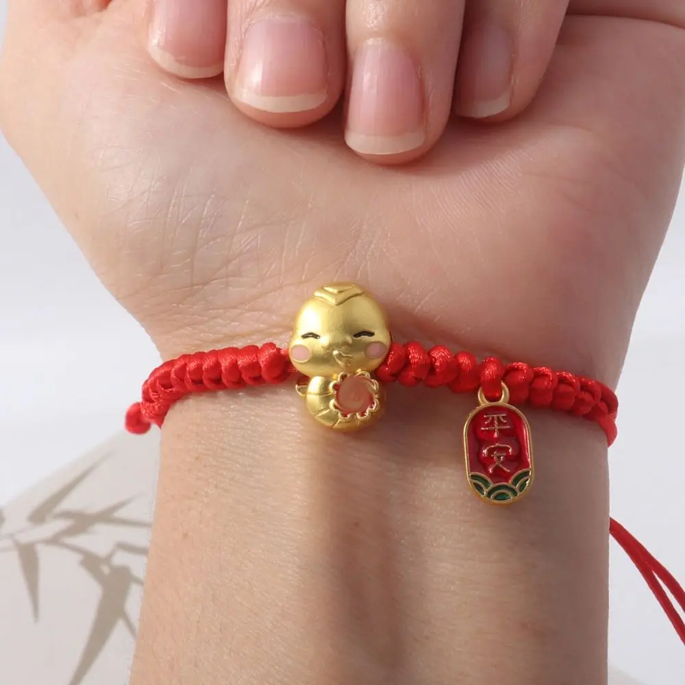 Vintage Chinese Style Snake Year Bracelet New Year Hand Rope Lucky Red Rope Zodiac Jewelry Accessories Fortune Bracelet Couple