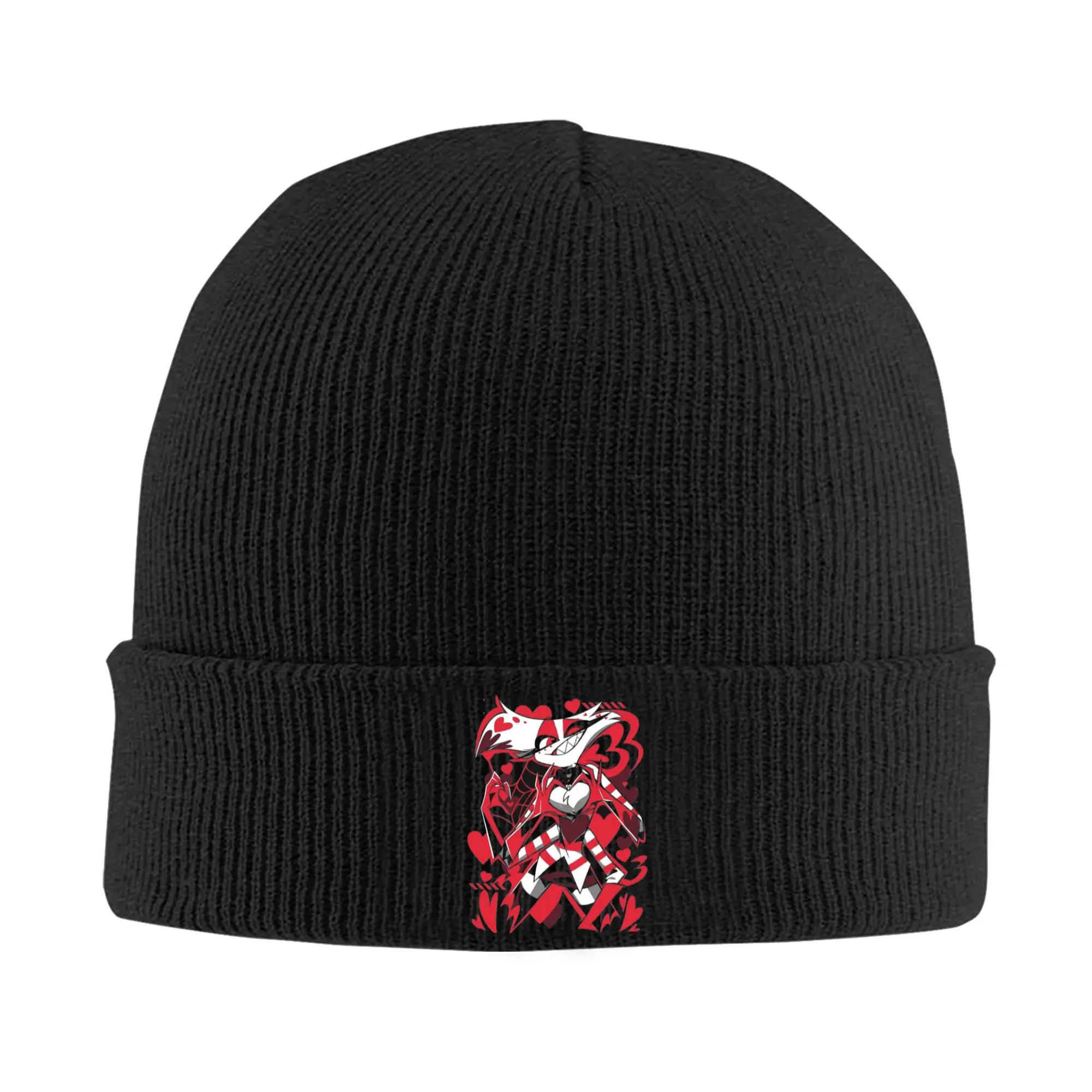 Helluva Boss Cartoon Angel Dust  Knitted Hat Beanies Autumn Winter Hats Warm Acrylic  Color  Caps for Men Women Gifts,