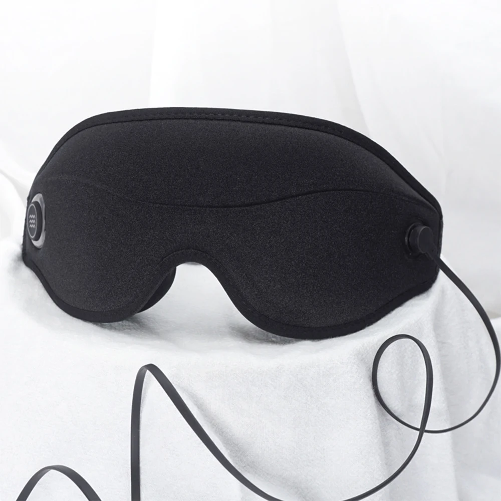 3D Sleeping Eye Mask Steam Heating Eyes Massager 3 Gears Vibration Travel Light Blocking Breathable Eye Mask Relieve Fatigue