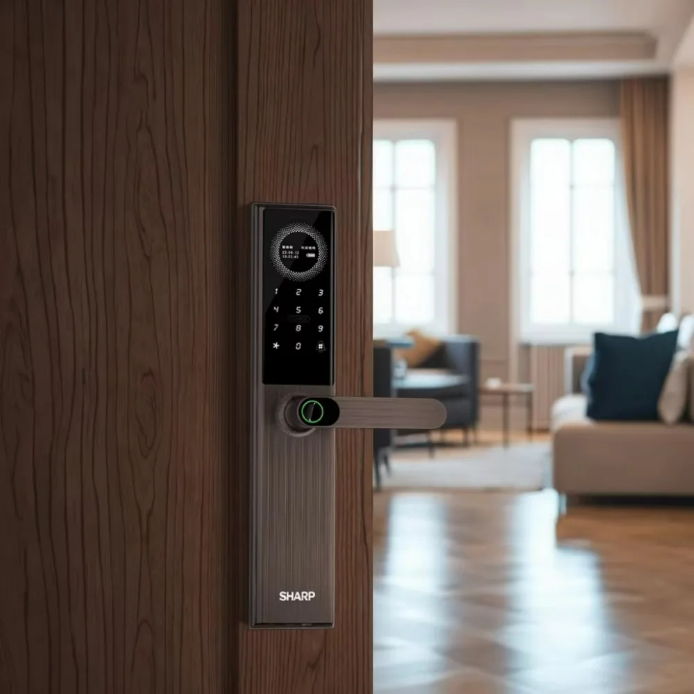 

Sharp A3-B Smart WiFi Network Electronic Lock Entrance Fingerprint Anti-theft with Aluminum Alloy for Glass Door